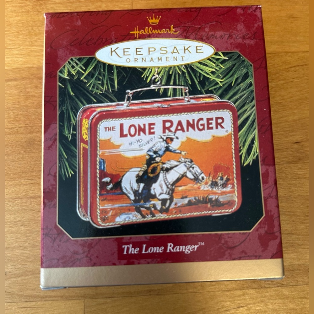 1997 Hallmark Keepsake The Lone Ranger Christmas Ornament Tin Lunch Box